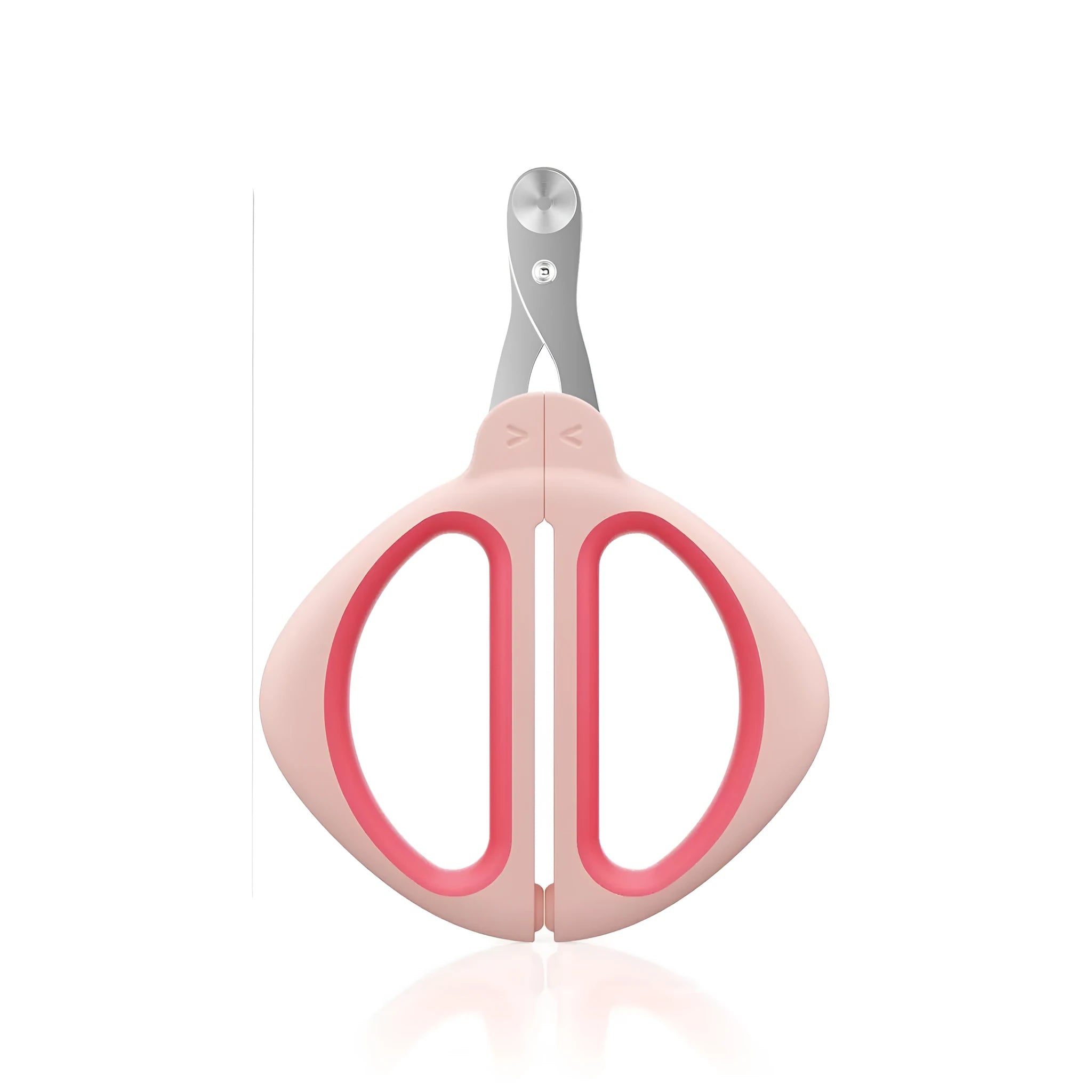 Blue cat nail clipper with positioning round hole and non-slip handle