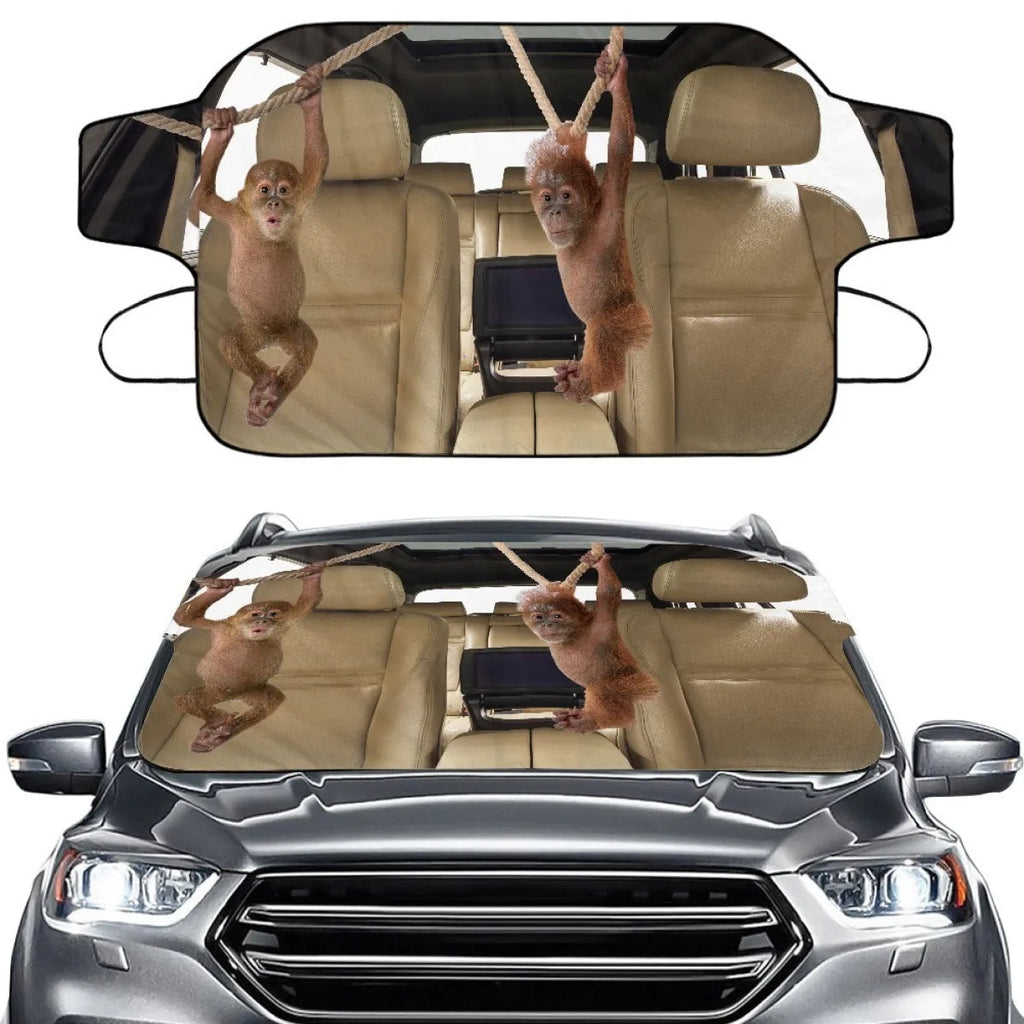 Car front gear snow protection cover with aluminium film foam polyester fabric measuring 130x70cm