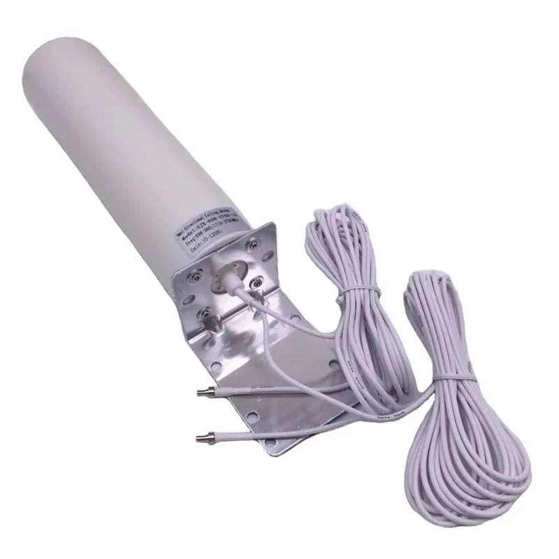 4G LTE router antenna with 12dBi gain for outdoor use, supports 698-960MHz and 1710-2700MHz bands