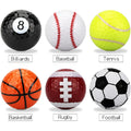 Golf practice ball with Surlyn cover and seamless dimple design, random colour, on green surface