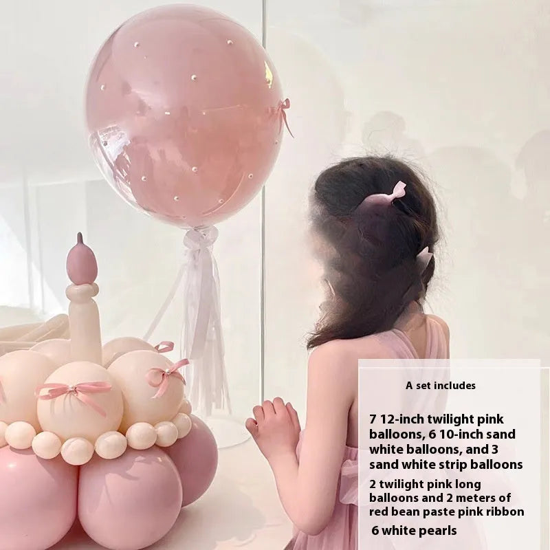 Finished round balloon bouquet DIY set for cake decorations in a choice of ten styles.