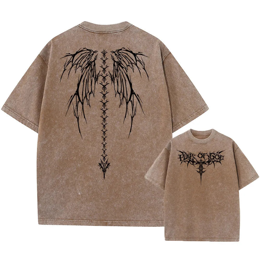 Men's oversized cotton t-shirt with drop shoulder sleeves in loose fit casual style