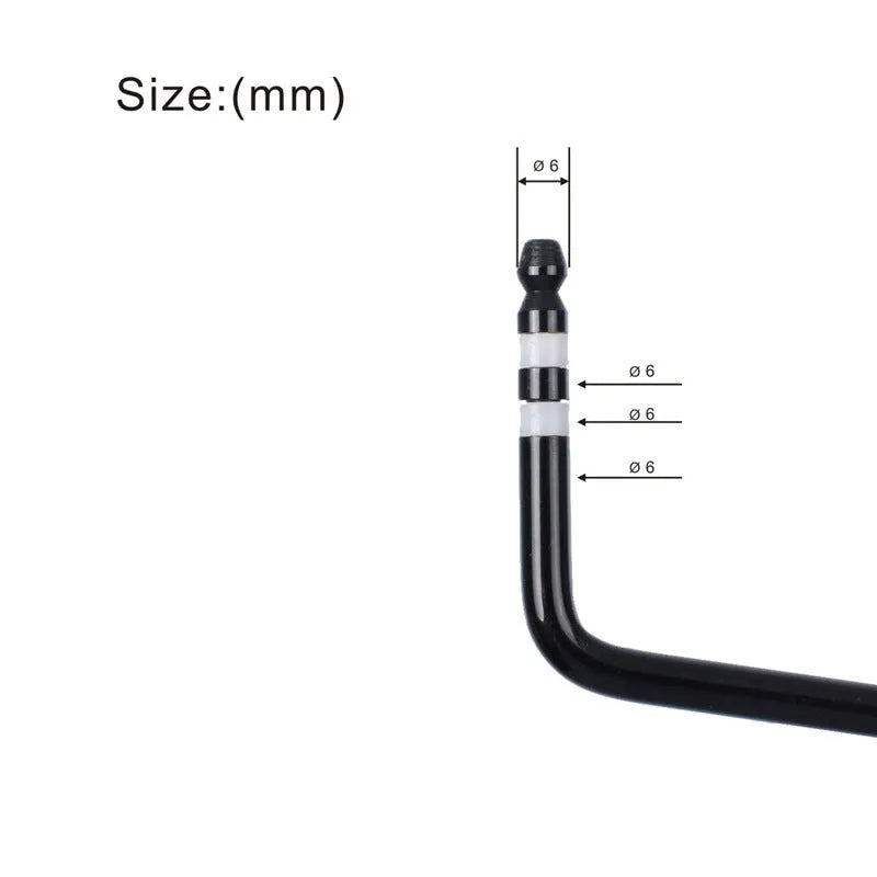 Guitar tremolo bar in chrome finish showing direct plug-in end and lever