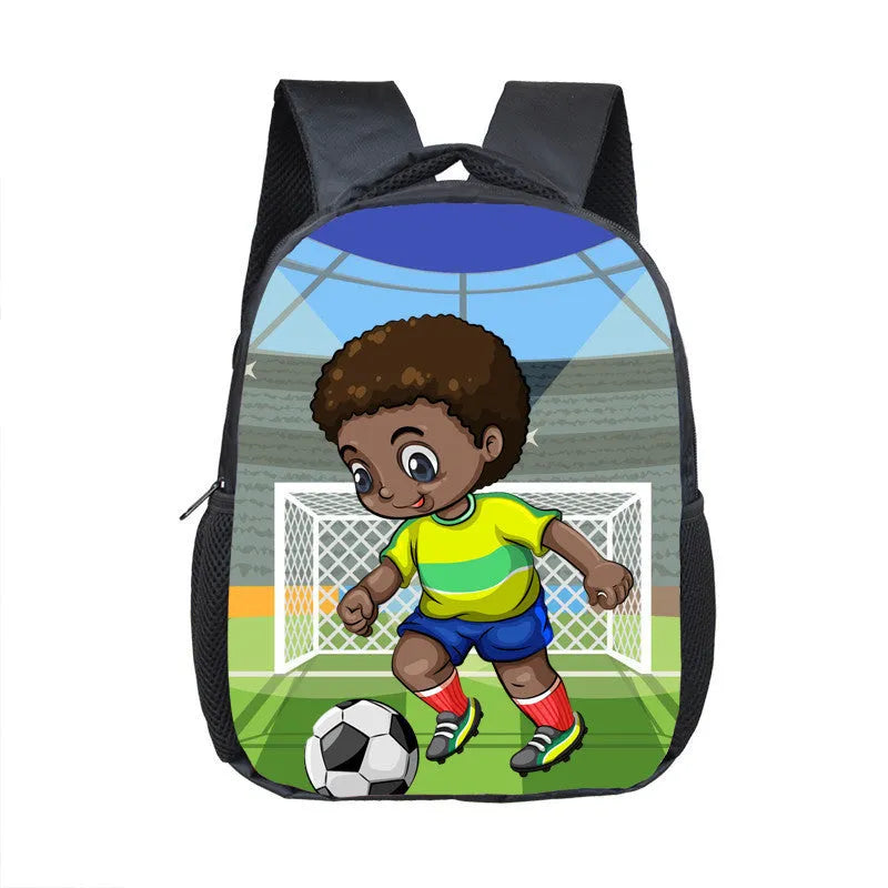 Children cartoon school bag in polyester with double straps and zipper closure, five cartoon styles available