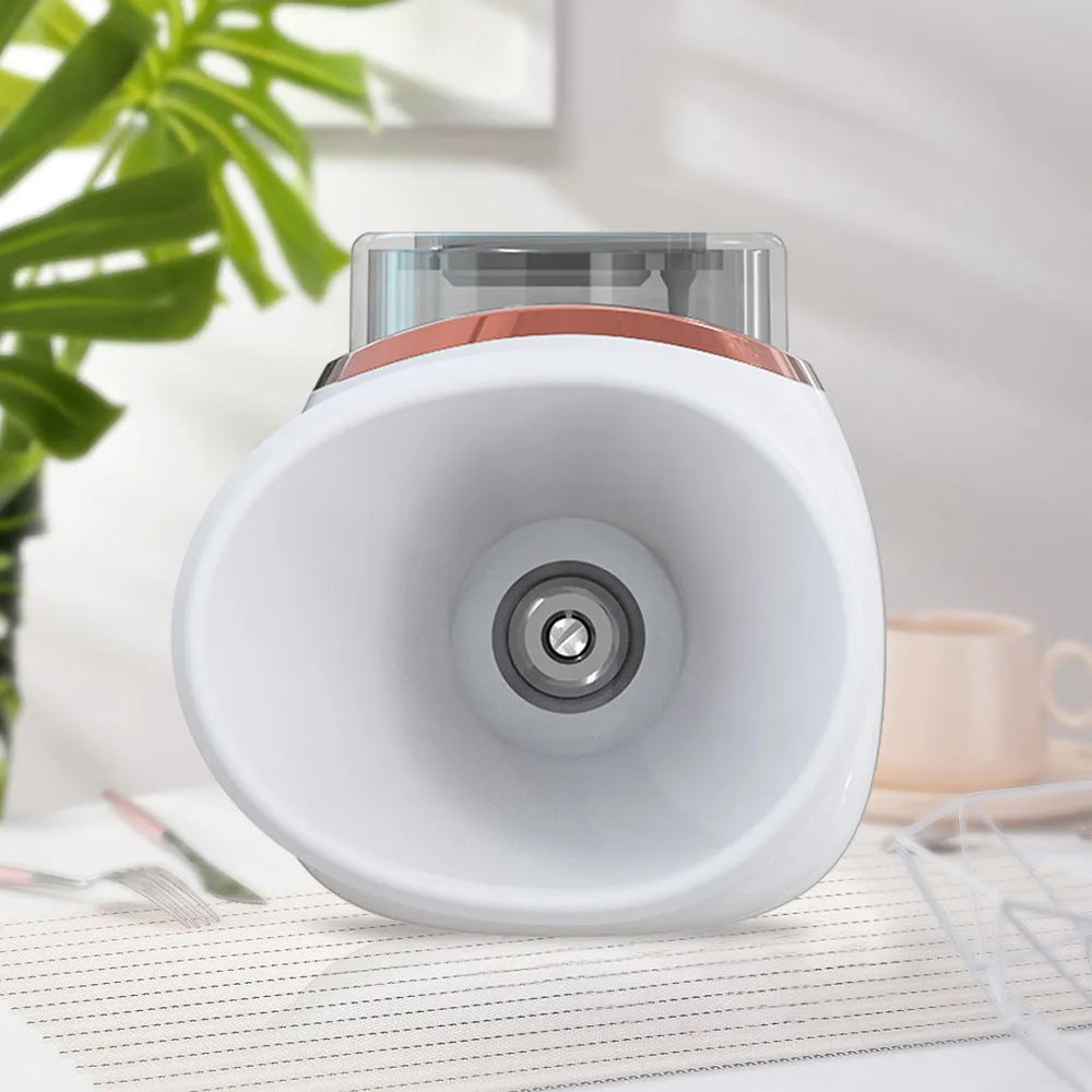 Portable eye humidifier device in purple colour with USB charging cable for dry eye relief