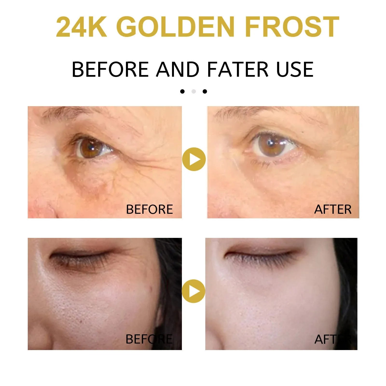 24K gold cream 50g in boxed packaging with ingredients retinol and oligopeptide-1