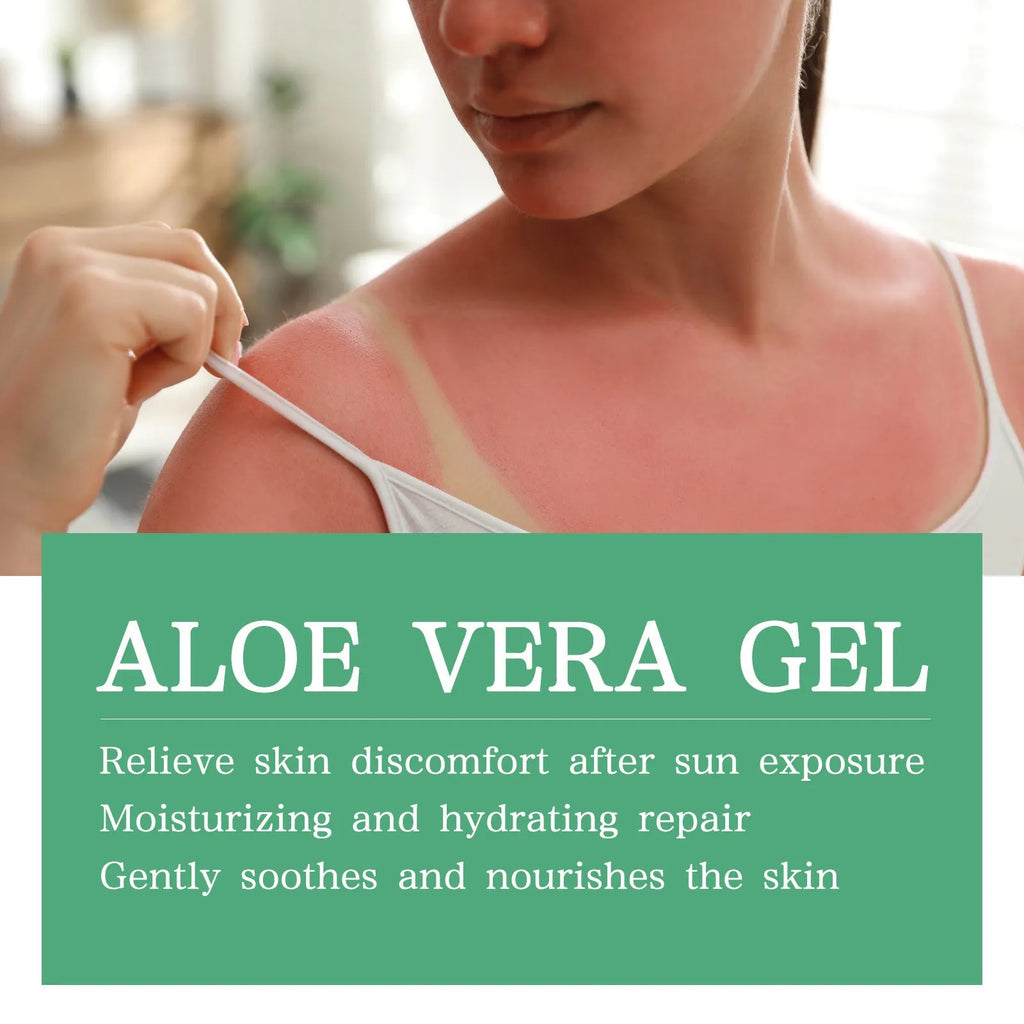 Tanning cream and aloe vera gel set for sunbed or beach tanning with after sun relief
