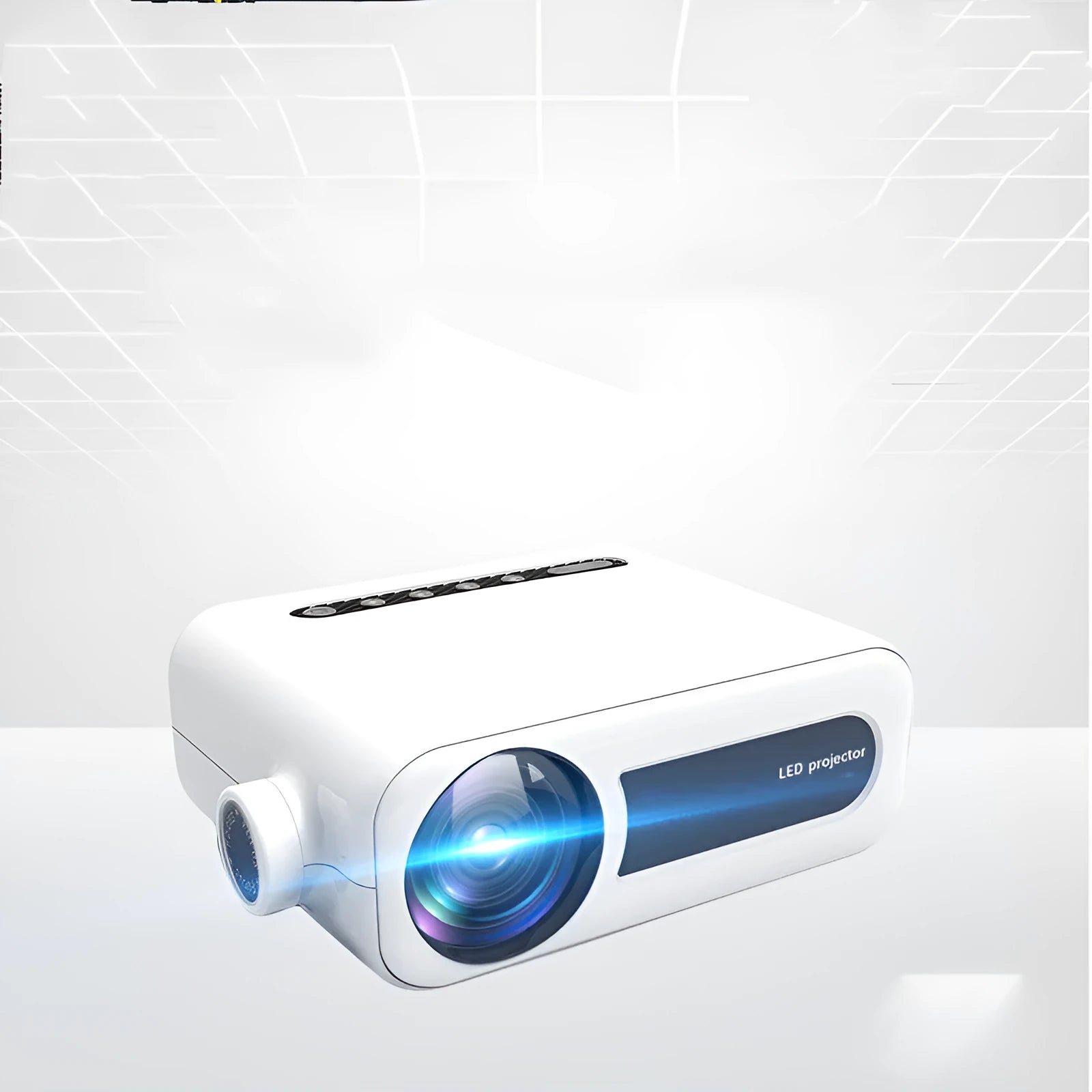 Mini projector with 1024x600 LED lens and 5G mobile phone screen source