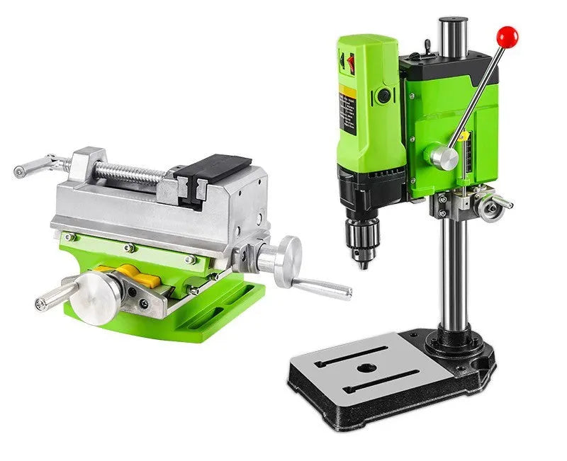240W bench drill milling machine with cross bench pliers and heavy duty pliers for workshop use