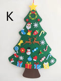DIY felt Christmas tree multi-layer 3D design 98x70cm with 32 decorations snowflakes Santa reindeer