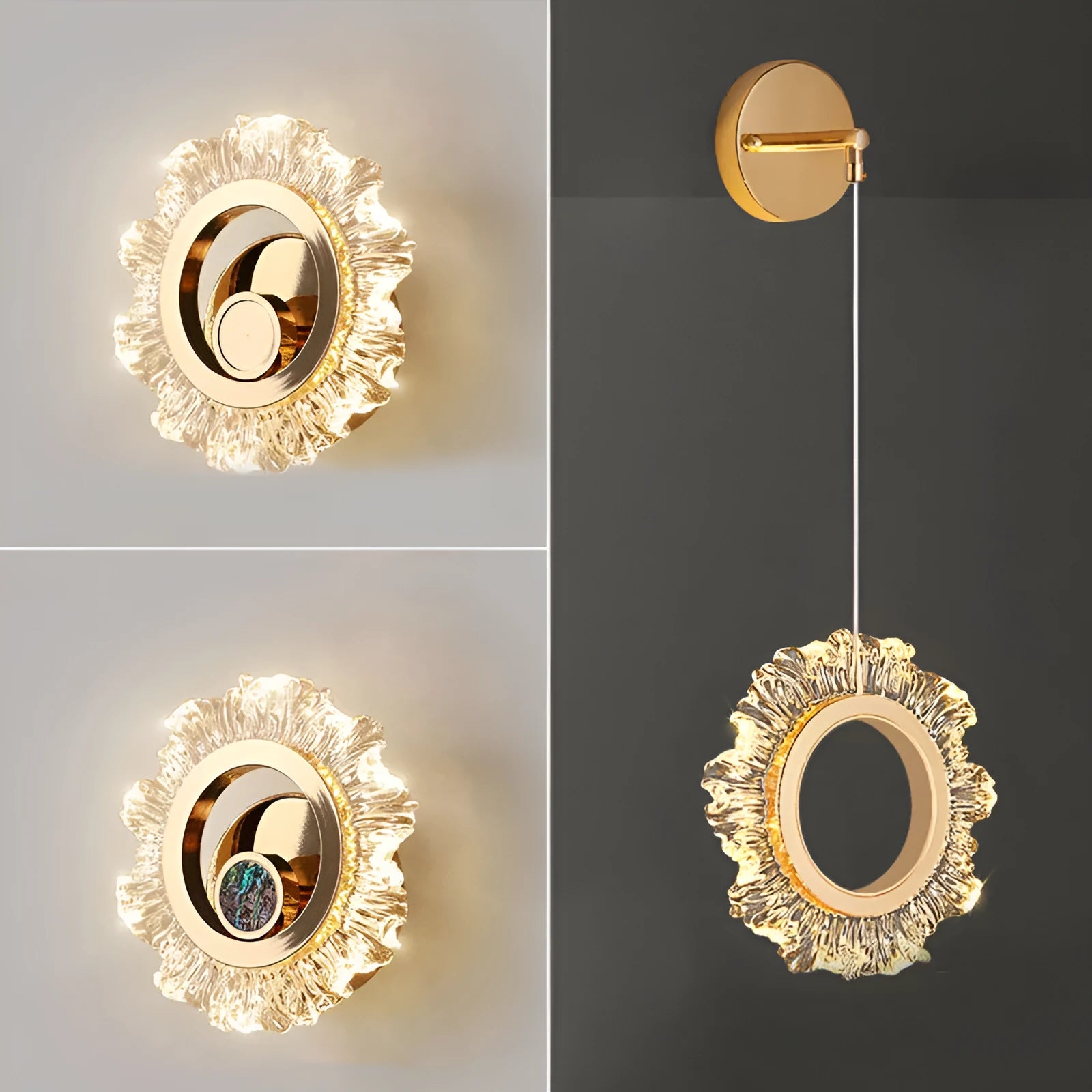 High Sense modern minimalist wall lamp with acrylic shade in contemporary bedroom setting