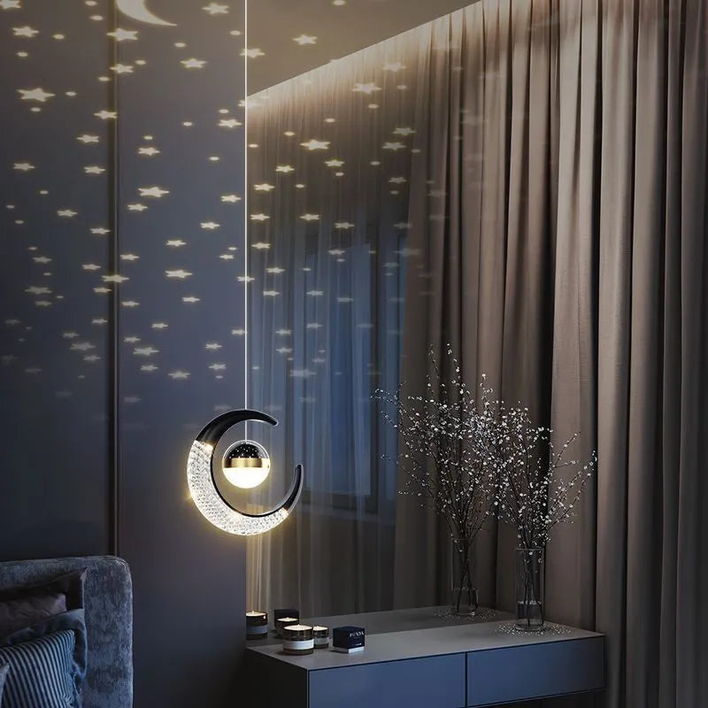 Adjustable pendant light in gold finish with simple modern design for living room or dining room
