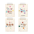 A7 flip-up small notebook 80 sheets 7.3x10.3cm with 5-hole punch in four colour options