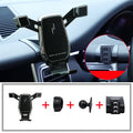 Gravity linkage car phone holder for Porsche in black alloy and carbon fibre