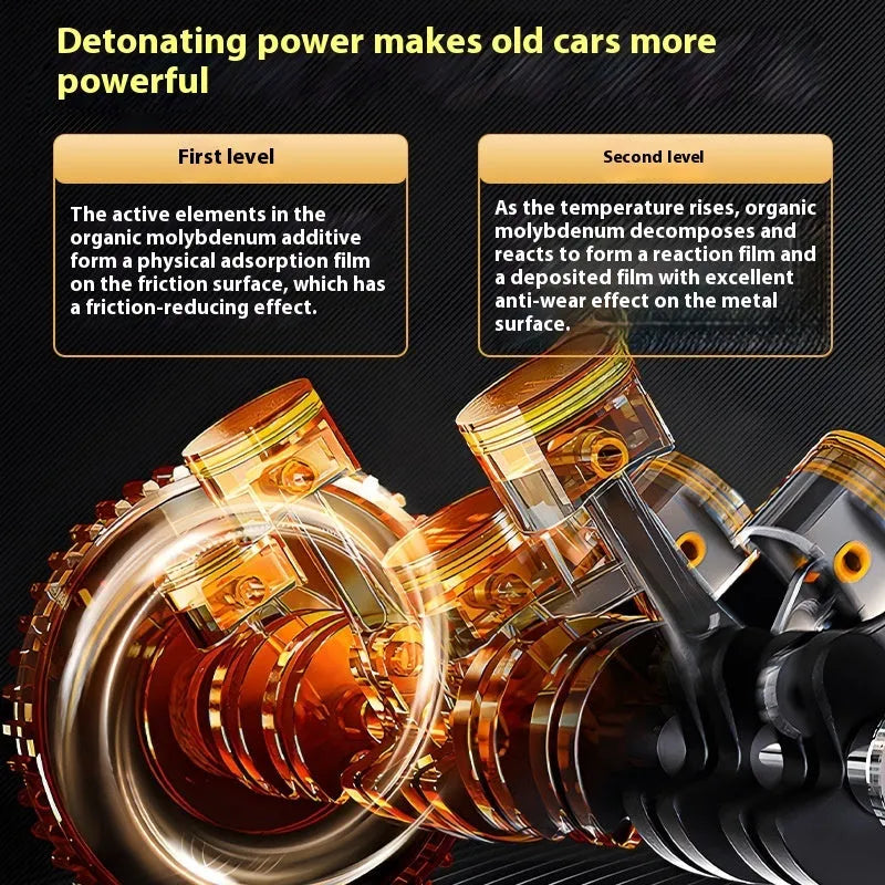 60ml engine oil anti-wear additive bottle with white cap for automobile engine protection