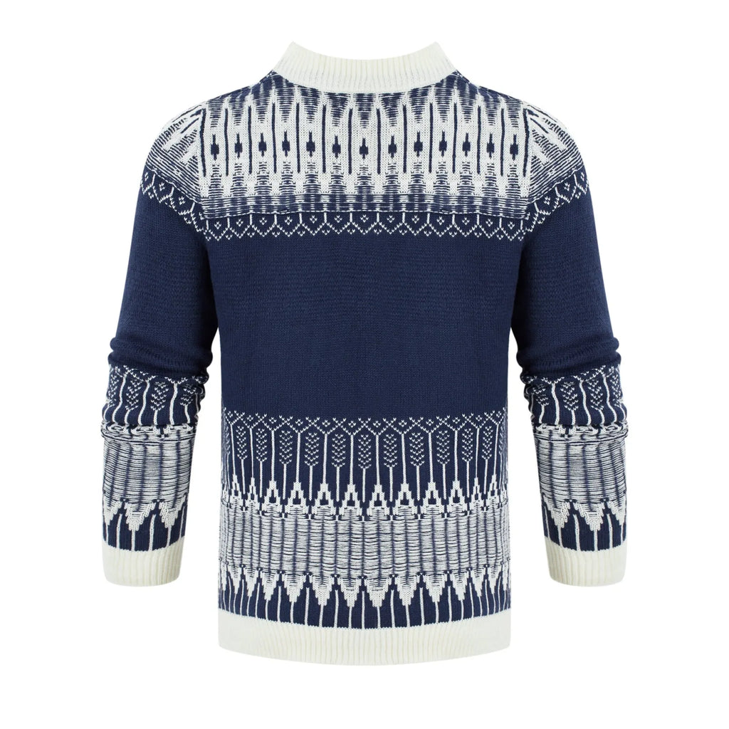 Men's cotton-blend knitted pullover sweater available in multiple sizes and styles