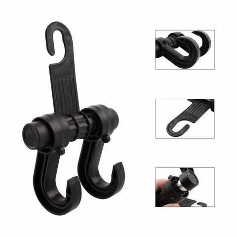 Polypropylene car seat hook vehicle hanger 17x6x11cm with three hooks