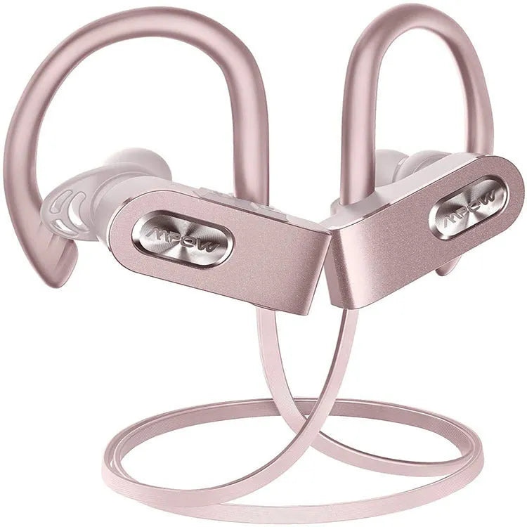 Flame2 hanging ear Bluetooth headset in black, pink, and red colour options showing wireless design