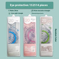 Youpai transparent acrylic drawing ruler set showing square, protractor, and rulers for geometric drawing