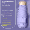 Compact 5-fold manual sun umbrella with gradient vinyl canopy in a choice of eight colours.