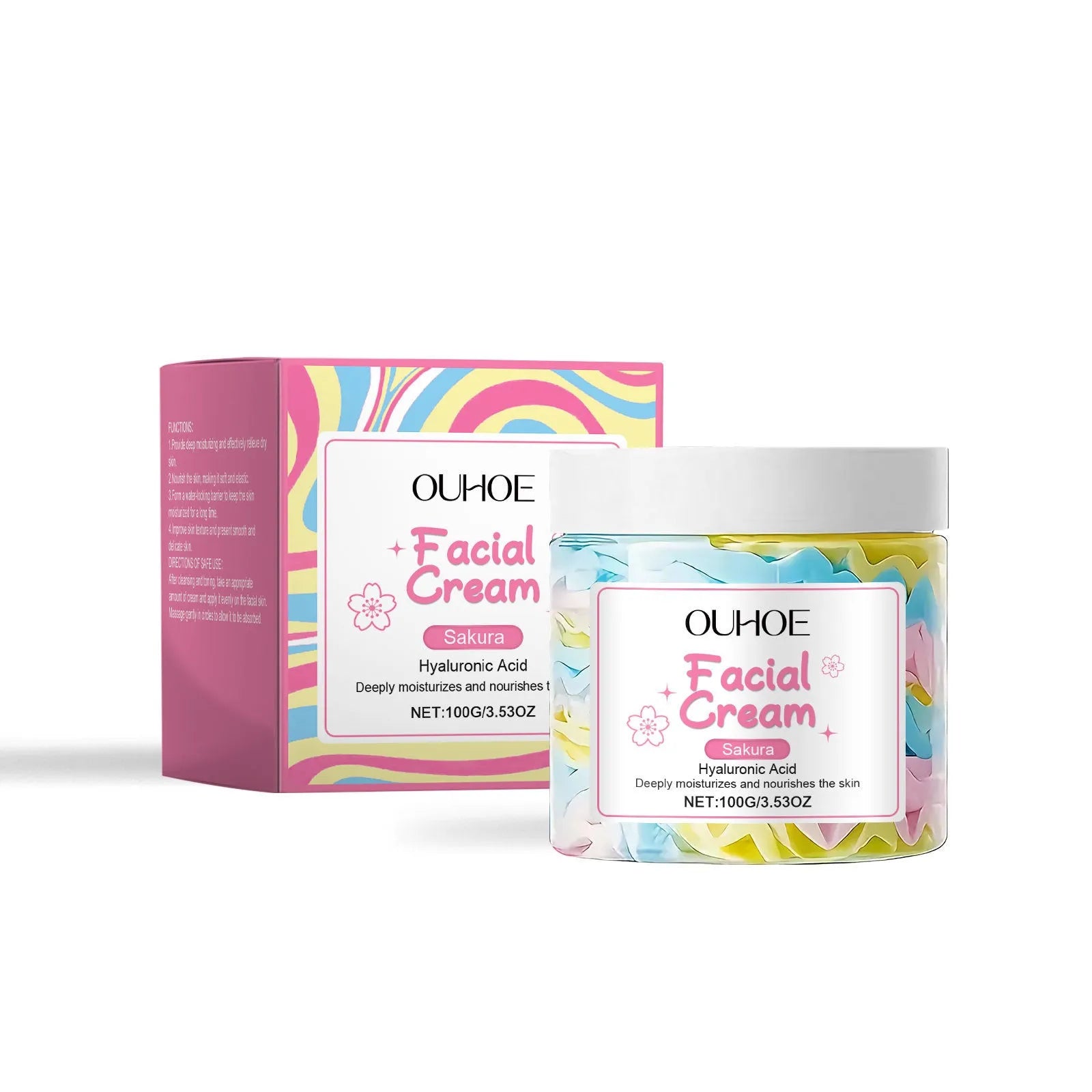 Sakura Butter Cream nourishing moisturising face cream in a 5.7cm cubic jar.