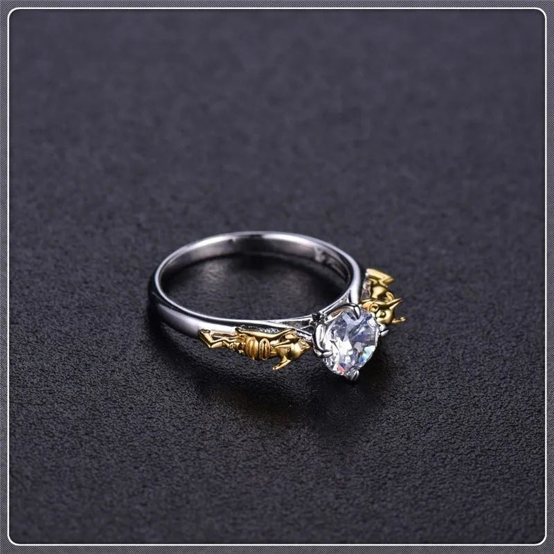 Copper crown ring in black gold colour for cosplay costumes and festival accessories