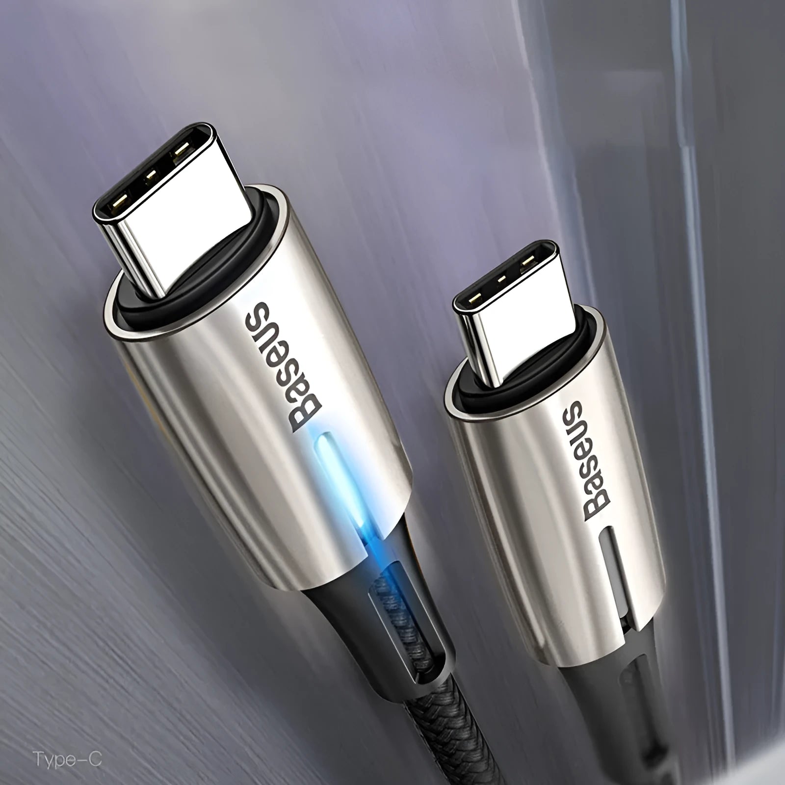Purple USB-C to USB-C charging cable with 60W Power Delivery support