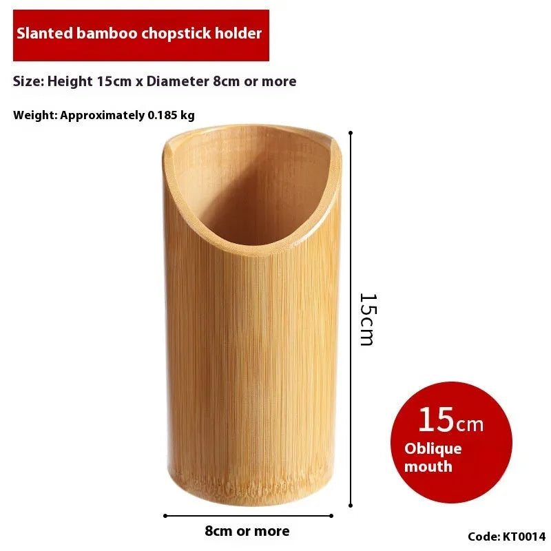 Bamboo chopsticks holder in various sizes from 12x8cm to 18x9cm for household storage