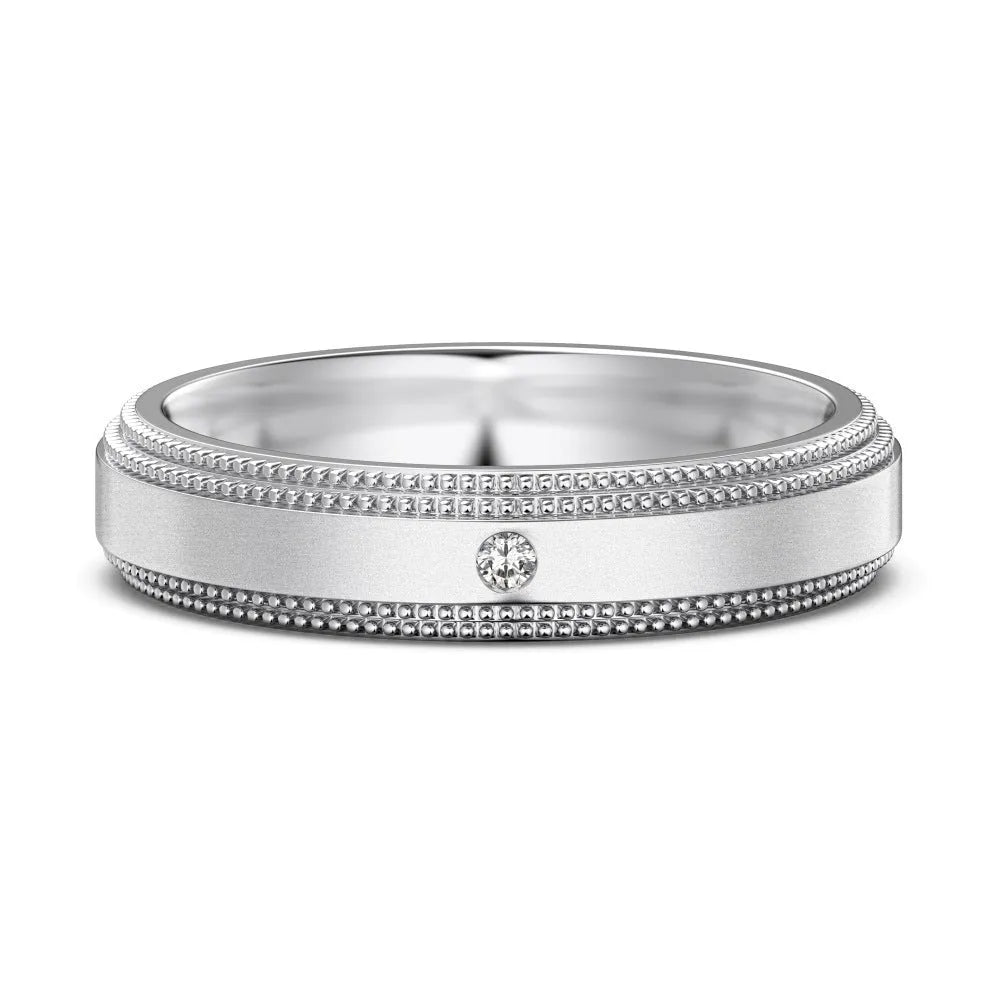 925 sterling silver couple ring set geometric electroplated platinum male and female sizes 5-12