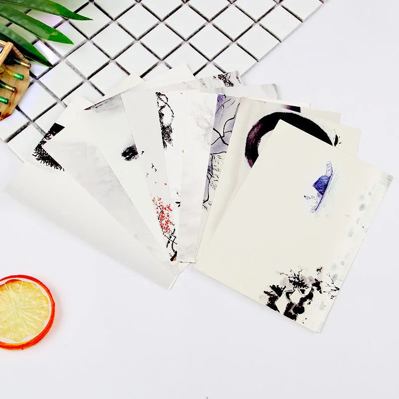 Set of nine minimalist cartoon-style postcards illustrating retro Paris towers and historic sites.