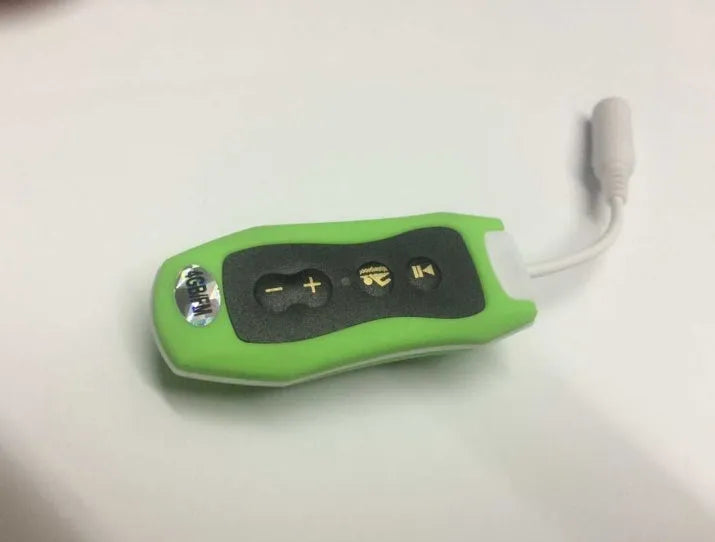 Compact black waterproof MP3 player for sports with earphones
