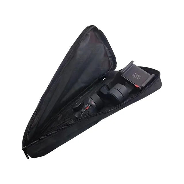 Black cloth storage bag for mobile phone stabilizer accessories and gimbal equipment