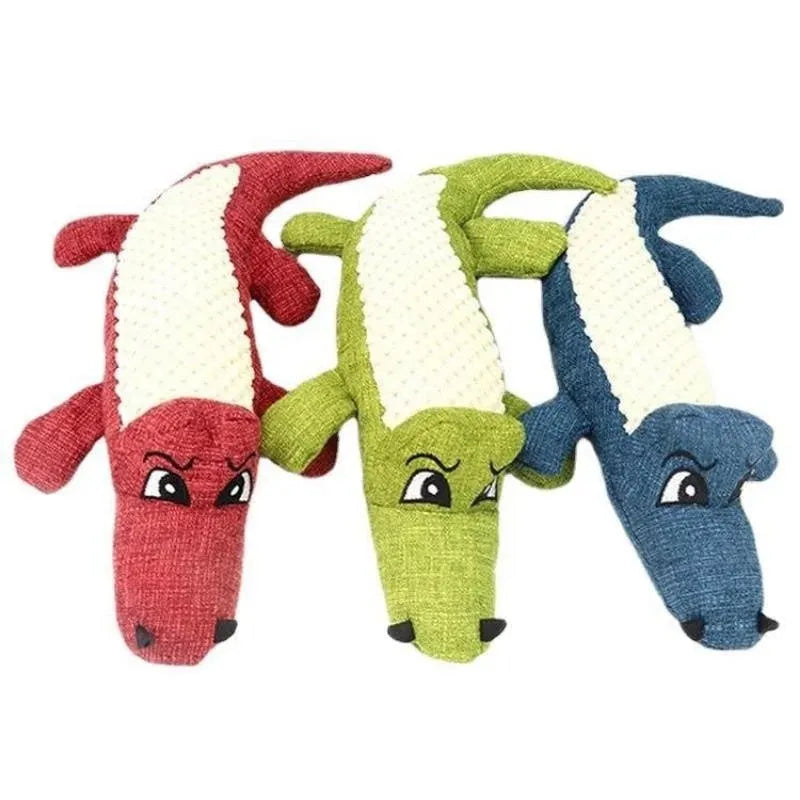 Corn grid plush chew toy with squeaker for cats and dogs in blue green red colours