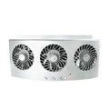 Black and white ABS plastic car ventilation fan with USB cable for exhaust odor removal