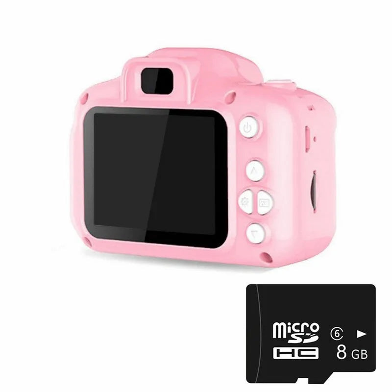 Children's HD digital waterproof camera in blue with 2.3-inch screen and 800W pixel lens