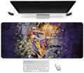 Custom mouse pad with wrist guard and calculator design, 80x40cm, rubber and cloth, black antiskid back
