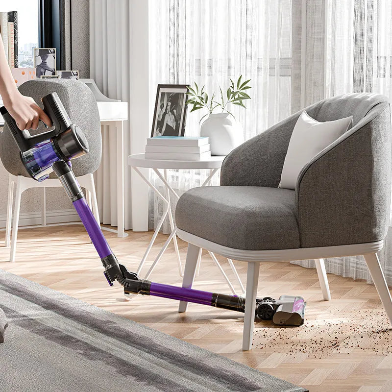 Brushless foldable handheld vacuum cleaner 250W black purple with large suction