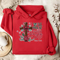 European size drop-shoulder casual sports hoodie with front pocket and print, loose pullover style, polyester fabric