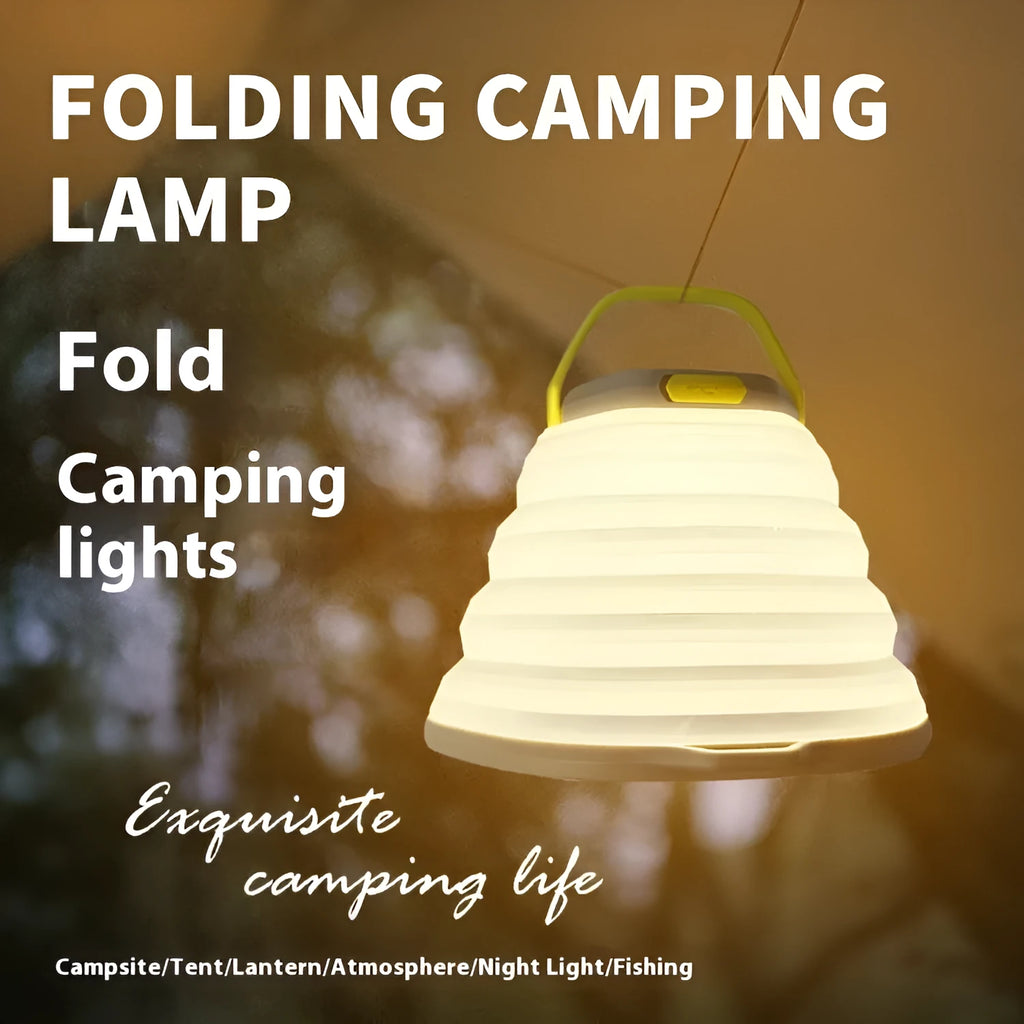 White camping lamp with large capacity lighting for tents and outdoor use