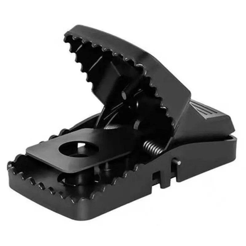Automatic mouse cage trap showing metal and plastic construction options in small, medium, large sizes