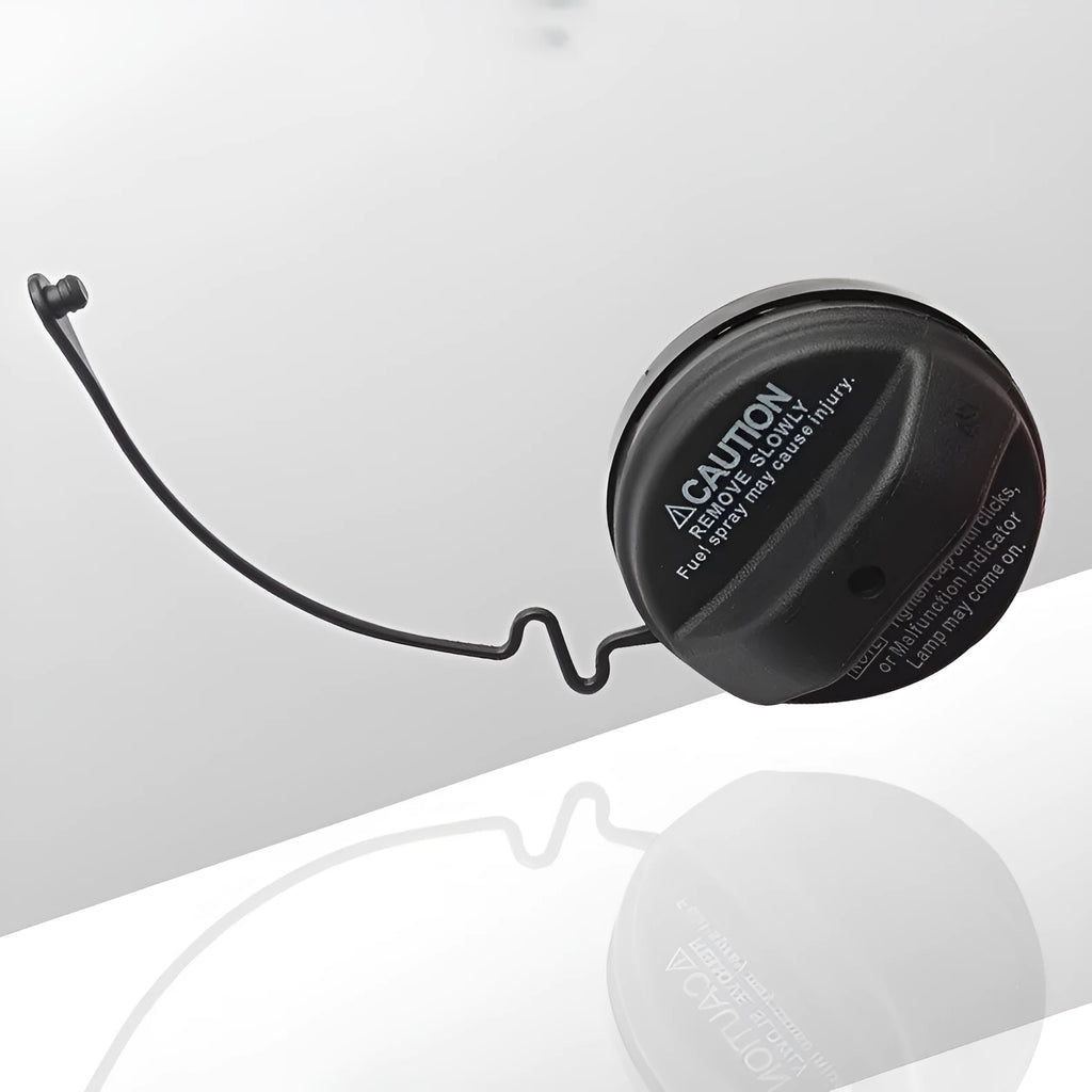 Black plastic snap-in fuel tank cap for Toyota vehicles replacement part