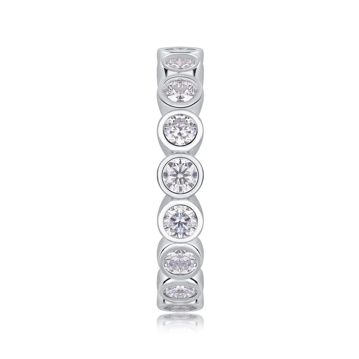 Moissanite wedding ring set in gold, platinum, and rose gold, S925 silver with platinum plating, sizes 5-9