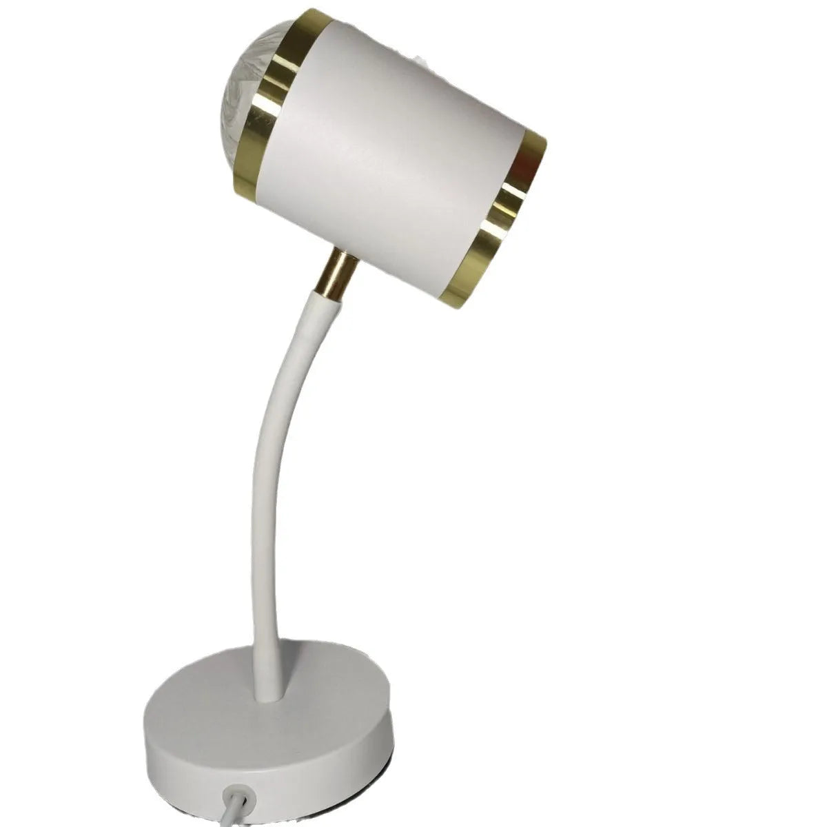Photography live streaming double-headed lamp with metal holder and wire switch in black finish