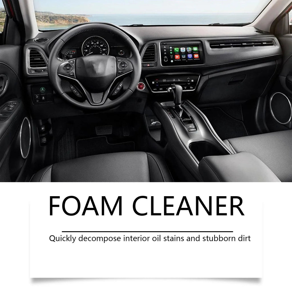HOMONTH car interior foam cleaner 100ml with sponge and label