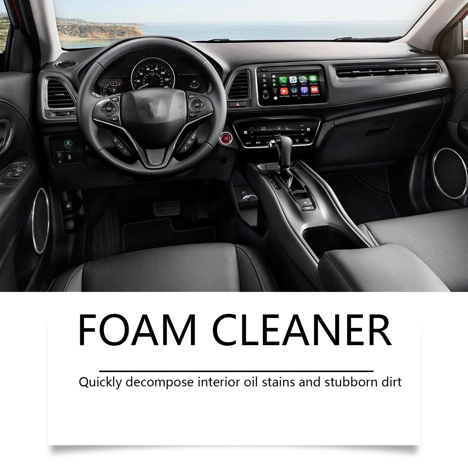 HOMONTH car interior foam cleaner 100ml with sponge and label