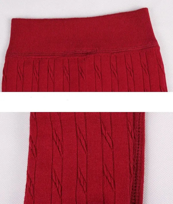 Children warm winter leggings in thick cotton, elastic waist, available in Bordeaux red, navy blue, black, gray, sizes 90-140cm for girls 2-10 years