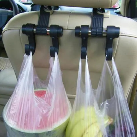 Polypropylene car seat hook vehicle hanger 17x6x11cm with three hooks