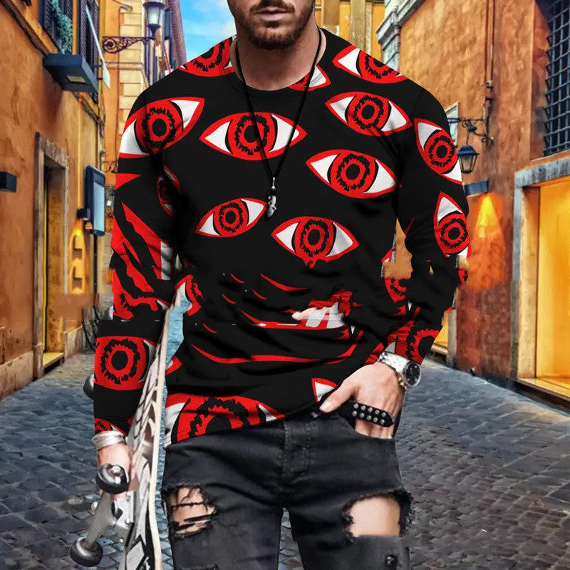 Men's colour block digital print polyester round neck t-shirt available in multiple colours and sizes XXS to 4XL