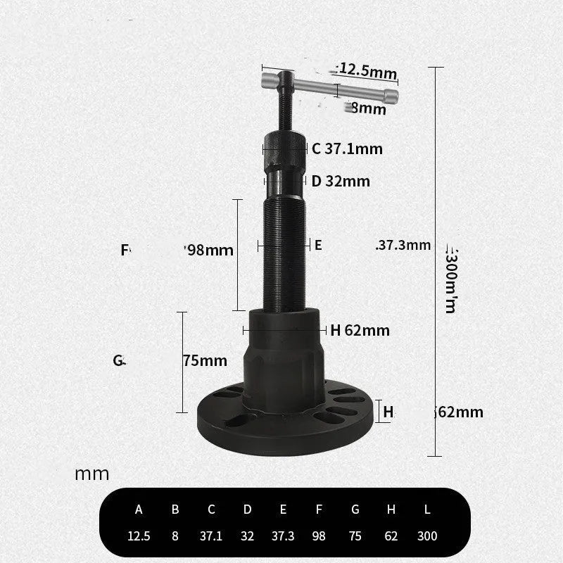 Chrome vanadium steel wheel hub puller tool for brake drum removal on electric vehicles and cars