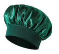Wide-brimmed high elastic polyester headscarf for women, knitted tie-dye design, flat top crown, breathable sun protection cap